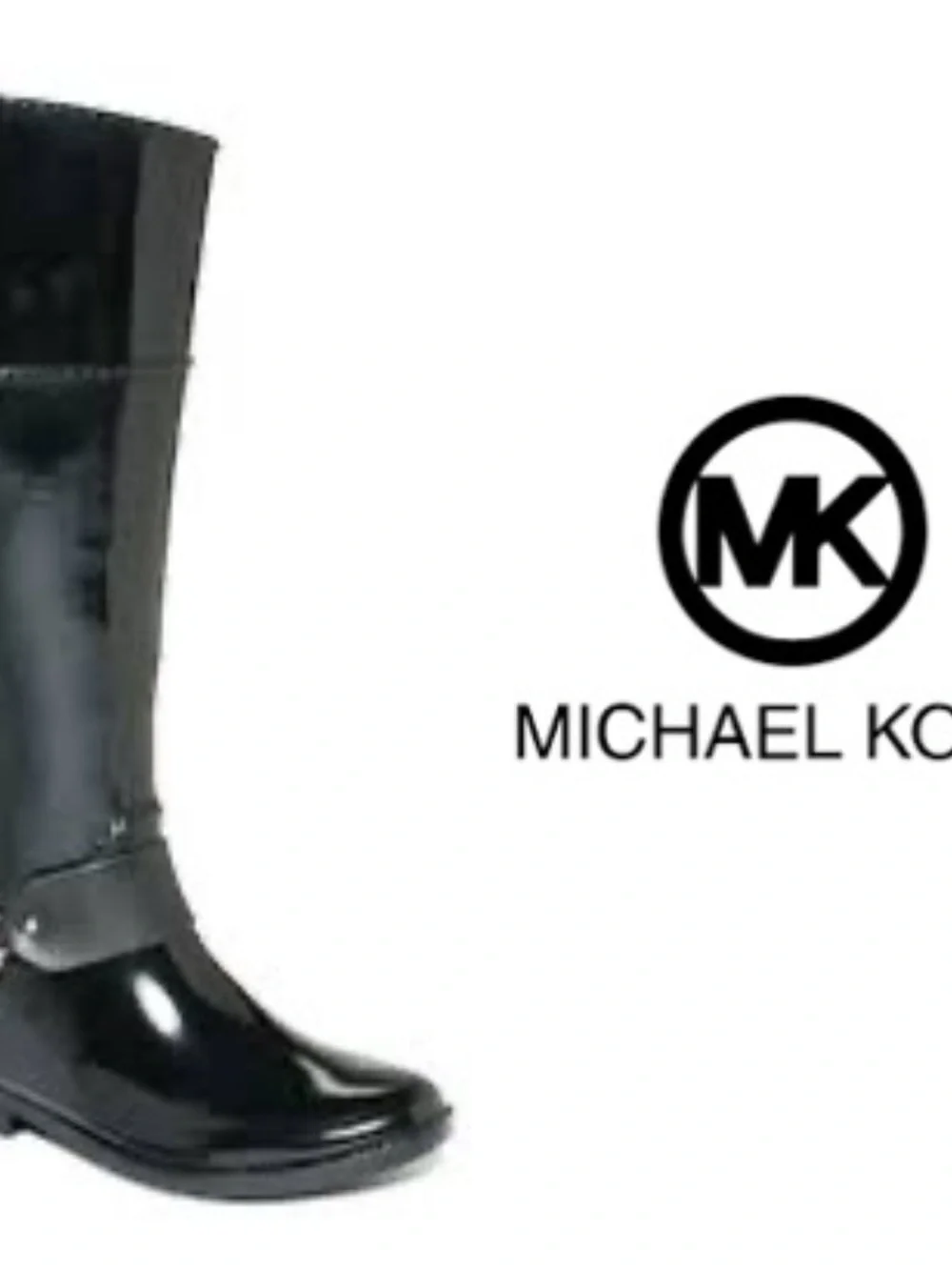 ‼️WOW‼️Michael Kors Glossy Black Tall Rain Boots♨️